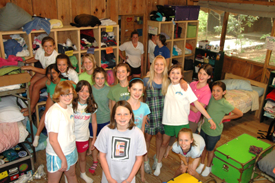 Campers Live Together in a cabin at Camp Illahee Summer Camp for Girls