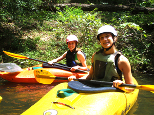 Whitewater Kayaking at Camp Illahee Girls Summer Camp