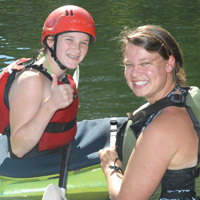 Camp Illahee counselor and kayaker