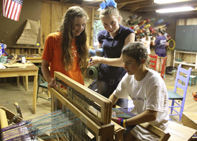 summer weaving fun at camp illahee for girls