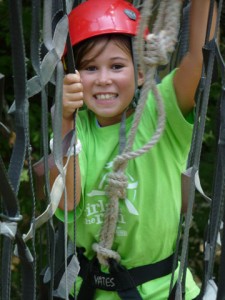 Navigating the High Ropes Course at Camp Illahee