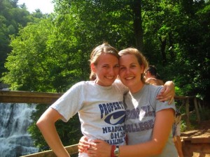 Maddy and Laura at Triple Falls