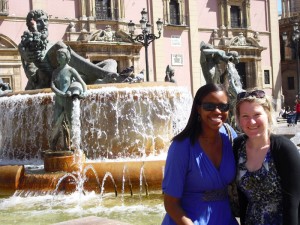 Toya West and Cassie Harmon, Illahee staffer alums in Valencia, Spain