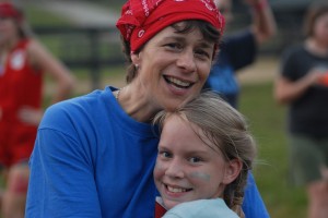 Even Girls Camp Director Laurie enjoys Capture the Flag!