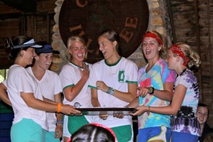 6 "twins" sing about the napkinballs at Camp Illahee