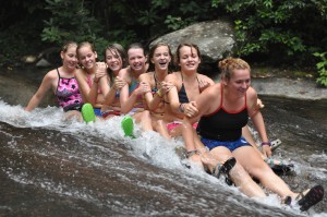 Sliding Rock is a Camp Illahee tradition.