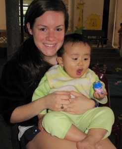 Anne Stuart volunteers at an orphanage in Vietnam