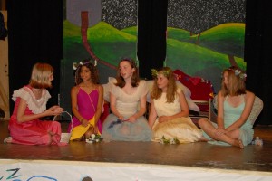 The Forest nymphs from Sleeping Beauty, a play put on by Camp Illahee summer camp girls.