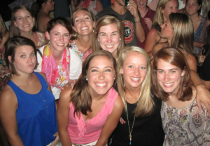 Wofford freshmen pose during orientation activities.