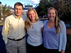 Emma and Maddie Izard with Turner Strayhorn at W & L.