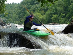 Kayaking the French Broad is a thrill for campers!