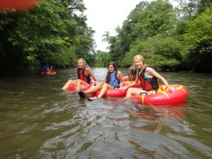 Illahee Campers Tubing on the French Broad River