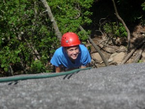 Camper Climbing on the Nose of Looking Glass