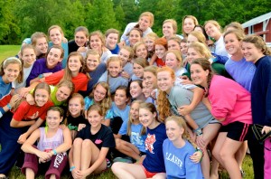 The Camp Illahee June 2012 Sparks pose after a day together on "Spark Day."