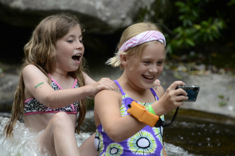 Sliding Rock Bingo And Swim Party Camp Illahee Girls Summer Camp