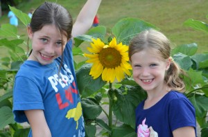 Illahee campers with sunflower