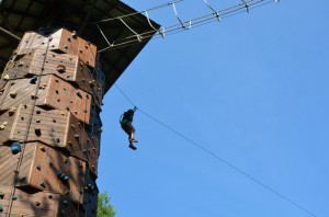 A unique perspective on the Camp Illahee zipline