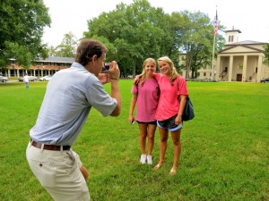 Frank Tindall snaps a picture of new roommates Carter Tindall and Gardner Strayhorn.