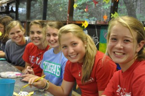 Campers enjoy Arts and Crafts.