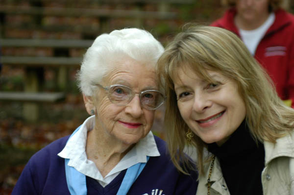 Dolly Thomas and Erika Kluth pose for the camera.