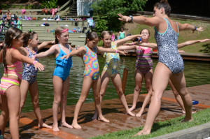 campers learning new stroke