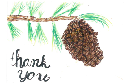 Camper thank you note