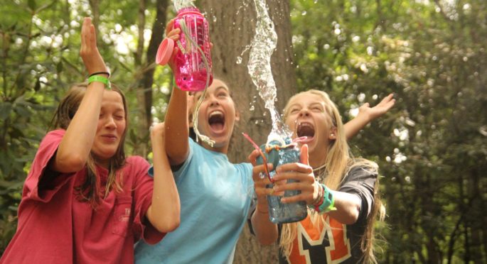 Illahee Campers On the Verge of a Water Fight