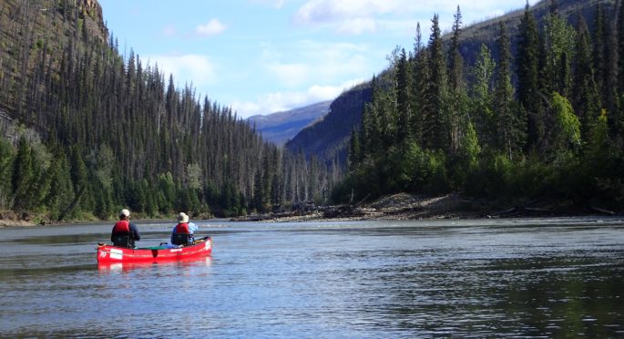 Paddling on the Beaver RIver, Yukon, Canada