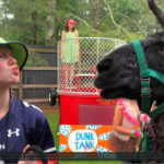 Minnie Kisses a Llama at County Fair!