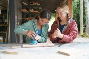 campers in woodworking